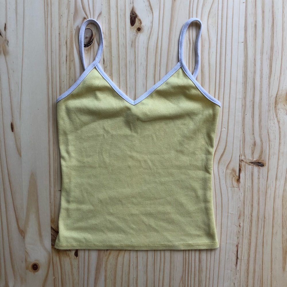 Yellow crop top
